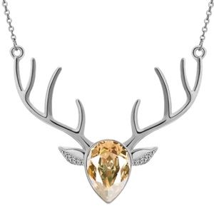 Crystal Deer Pendant Necklace